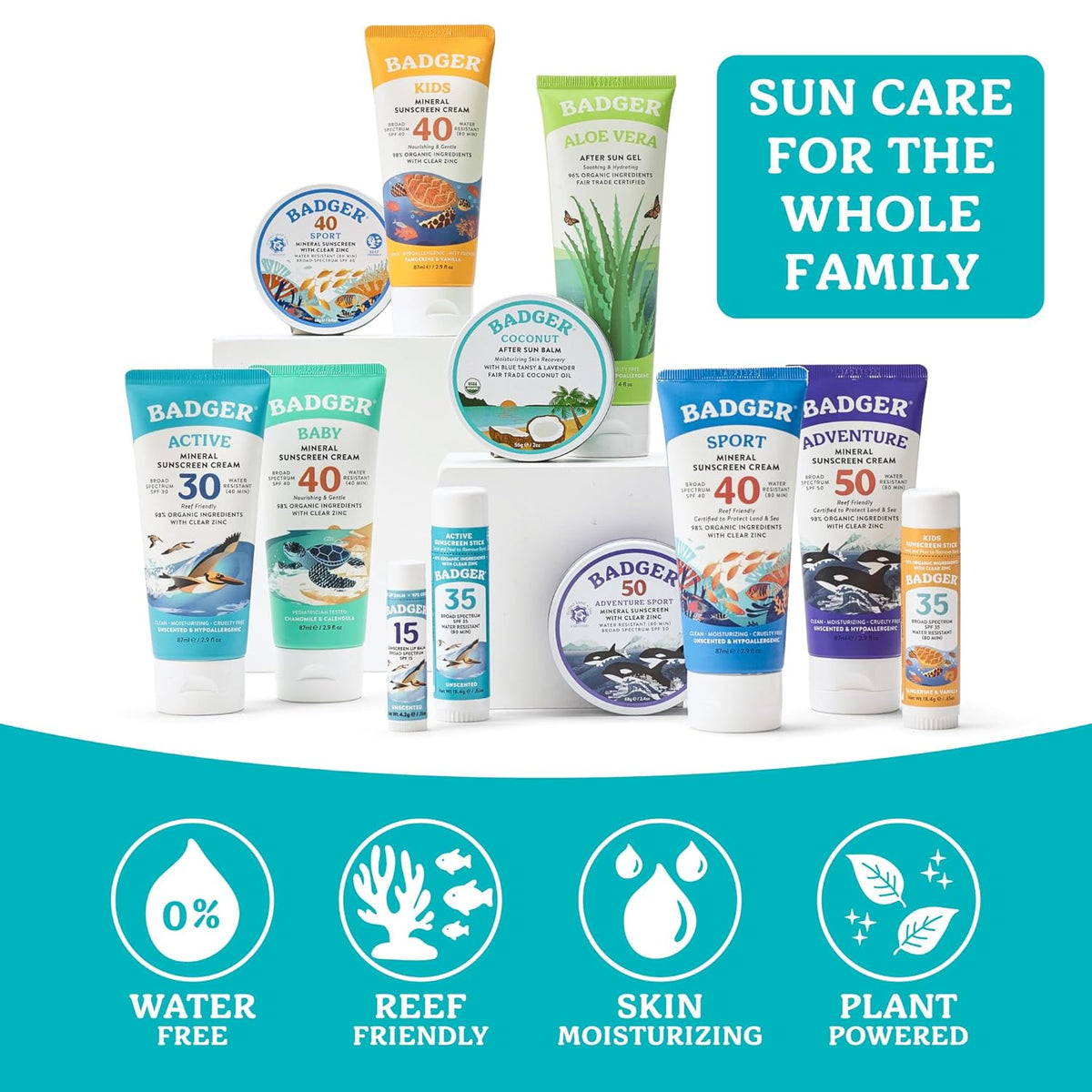 Organic Coconut Aftersun Balm, Cooling & Moisturizing, 2 Oz Tin